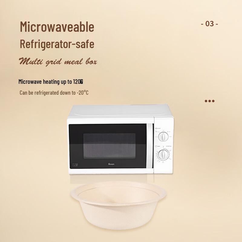 Qianxing 350ml Biodegradable Round Bowls (100-Pack)