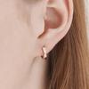 14K GF Cross Ribbon One-Touch Ring Earrings C24EGF198