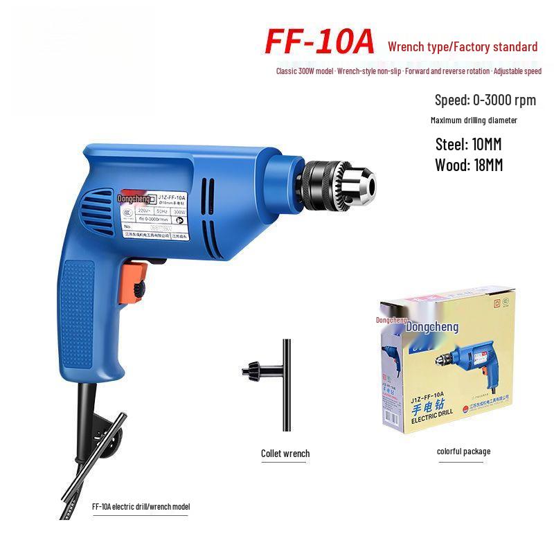 Multifunctional 220V High Power Electric Drill with Forward/Reverse Adjustment for Household Use.
