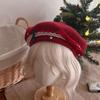 French Beret Hats For Women Wool Warm Cute Headwear With Decoration French Hat For Ladies Girls Winter Cold Weather Christmas