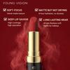YOUNG VISION Velvet Matte Black Tube Lipstick - 5pcs Long-Lasting Smooth & Moisturizing Lip Makeup Set