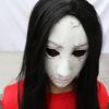Horror Long Hair Ghost Latex Mask For Halloween And Escape Room Fun