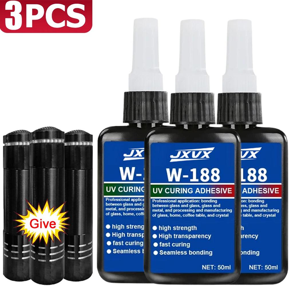 High-Strength UV Epoxy Adhesive UV-Curable Glue DIY Model Making (For Use with UV Curing Lamps)