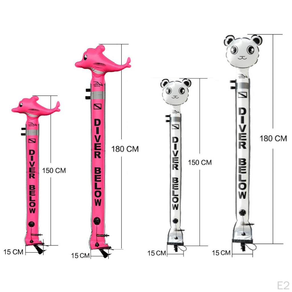 Inflatable Float SMB Surface Marker Buoy Signal Tube for Diving, Freediving, Spearfishing,