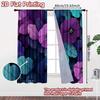 2D FLAT PRINTING 2pcs Curtains (Without Rod) Floral Fantasy Design New year holiday curtains Versatile Polyester Fabric Curtains