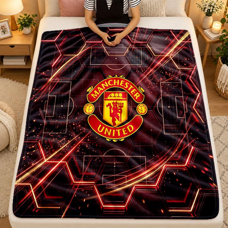 Flanell-Decke Manchester United Warme Weiche Überwurfdecke für den Innenbereich Sofa Bett Wohnzimmergebrauch