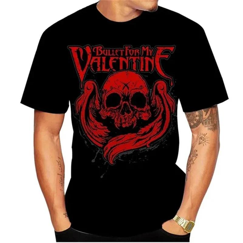 Bullet For My Valentine T-Shirts Metal Band 3D Print Men Women Casual Fashion Oversized Short Sleeve T Shirt Kids Tees Tops