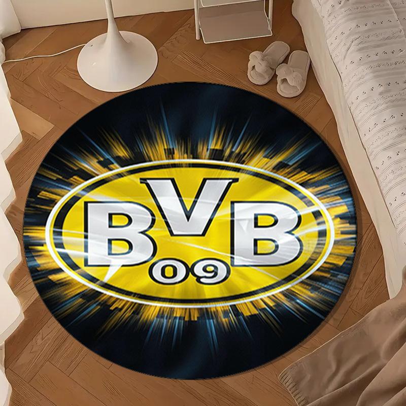 Borussia fcfc Round mat, Anti-slip Circle Carpet Chair rug For livingroom,Bedroom, doormat home decor Gift Christmas Gifts