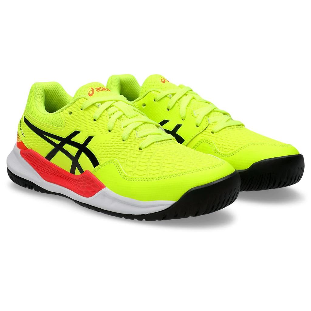 ASICS 9 GS Tennis Shoes Safety Size GEL-RESOLUTION (1044A067), Unisex, Yellow/Black, 24.5