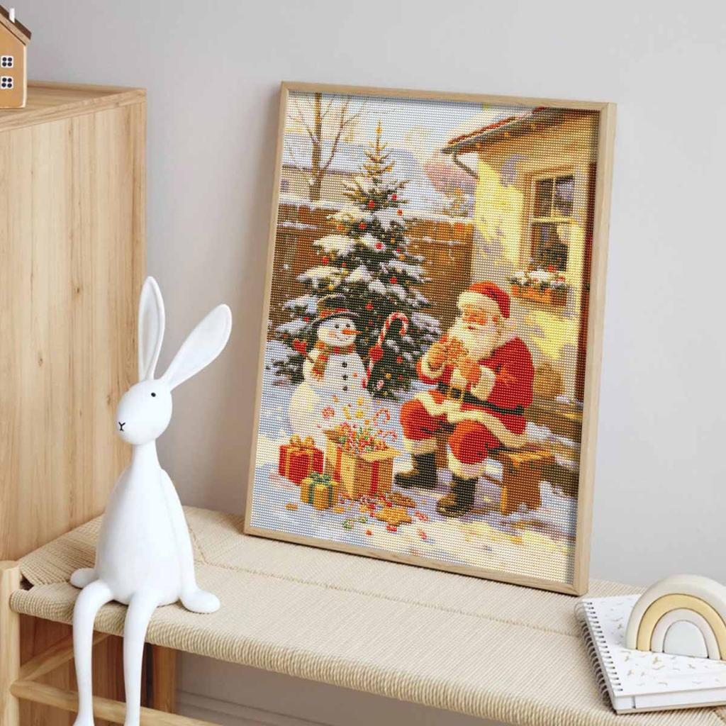 Christmas Diamond Painting Kit Santa Claus Snowman Tree Gift Handmade Home Entertainment Decorative Painting