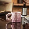 Ceramic Thick Handle Mug Round Large-Capacity Drinking Cup Household Daily Milk Oat Cup High Value Couple Cup
