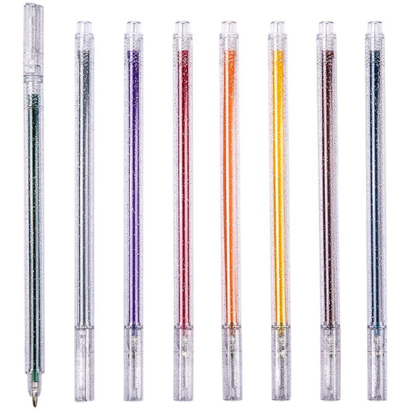 Glitter Gel Pen Shiny Fluorescent Pen Suit Color Neutral Pen Highlight Painting Hand Account Replacement Core 18 Colors