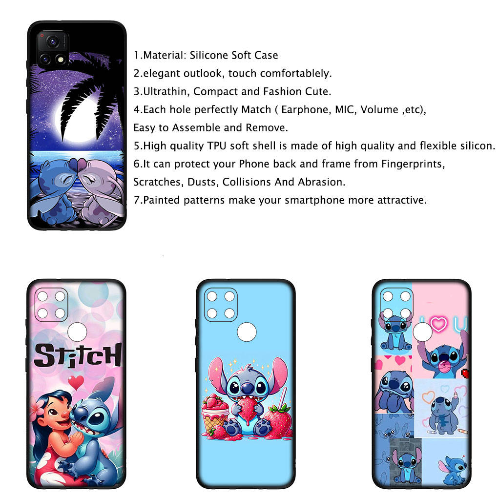 Kryt na iPhone 15 14 Xiaomi Redmi Note 13 12 11 Pro Max X 8 7 9 XR Samsung Galaxy S24 S23 A05 OPPO A15 Huawei Lilo Blue Stitch Anime Pink Puzdro na telefón