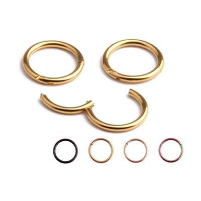 1 Pz 16G 14G Segmento Incernierato Cerchio Anello In Acciaio Inossidabile Labbro Naso Setto Piercing
