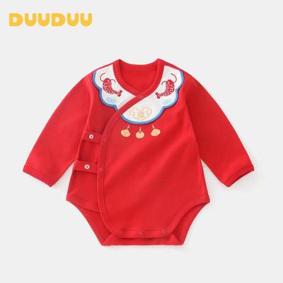 DUUDUU Newborn Cotton Snap Romper - Lunar New Year Edition