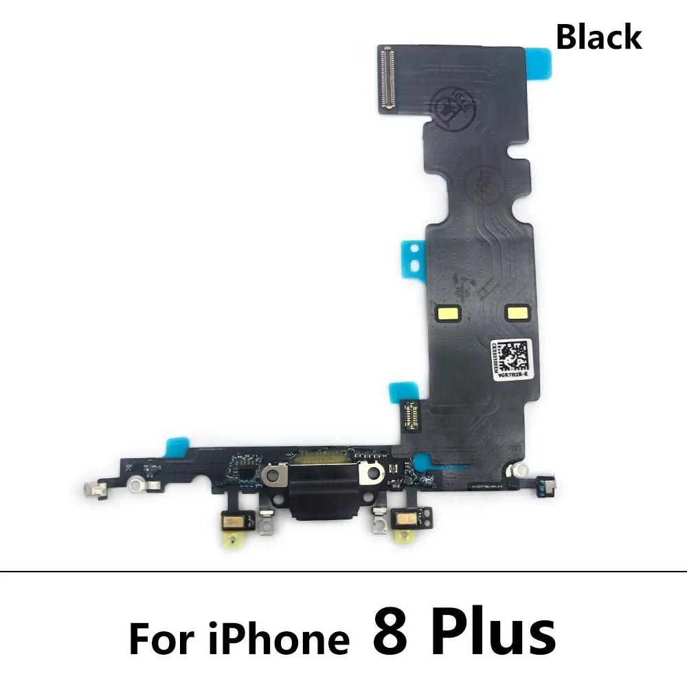 USB Dock Connector Charging Port Flex Cable For iPhone 7 8 Plus Xs Max X Charger Board With Microphone Module Replacement Parts