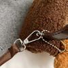 Korean Style Plush Bear Crossbody Bag Cartoon Cute Cookie Handbag Mini Message Bag  Girls