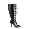 Fashion Cross Strap Rivet Belt Buckle Women's Cool Boots Summer Sexy Silvery Gold High Heel Sandals Dress Party Motorcycle Boots Size 48