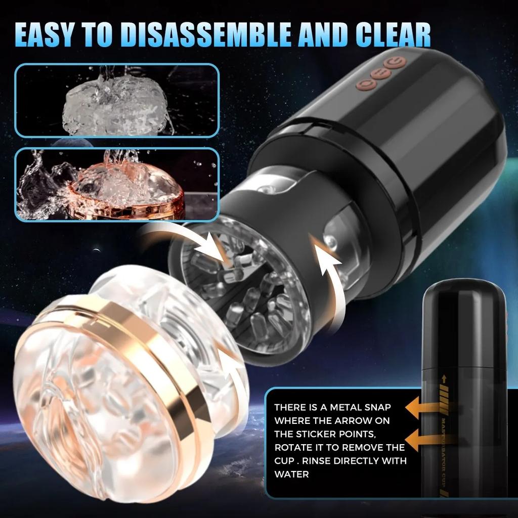 Automatic Male Masturbator Thrusting Rotating Vibration 3D Realistic Sleeve Hands-Free Adult Sex Toys for Men