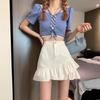 2024 Women's Trendy High-Waist Ruffle A-line Skirt - Spring & Autumn Collection