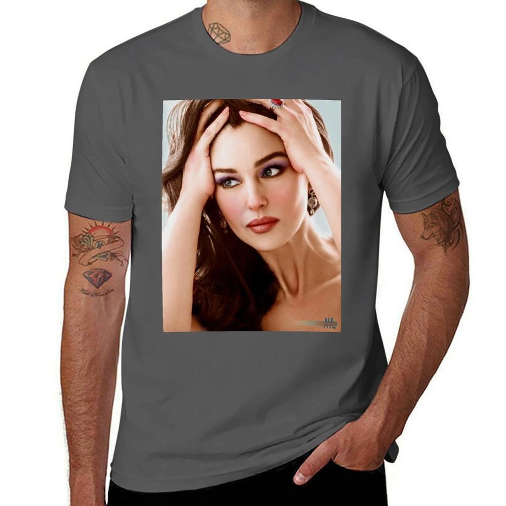 Monica Bellucci T-Shirt Man T Shirt Cotton Men T Shirt Cotton 100% Anime T Shirts for Man T-Shirt