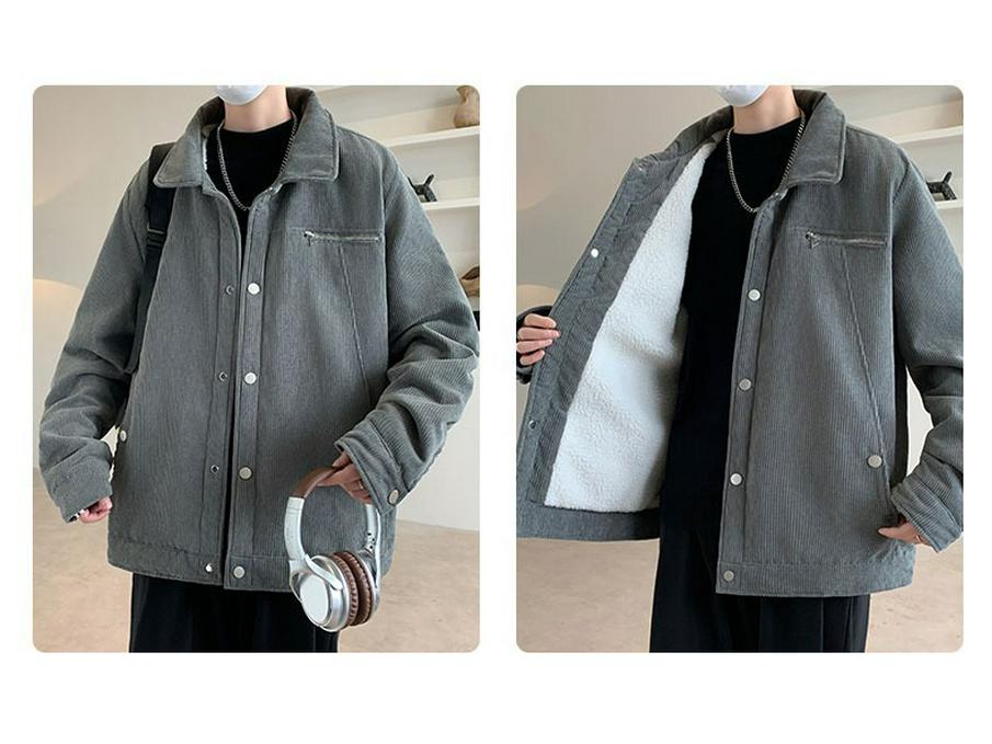 Men's Plus Size Casual Korean Lapel Cardigan Jacket for Autumn and Winter