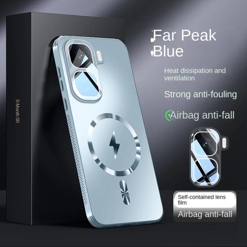 

для чехла Magsafe для VIVO IQOO Neo 10 Pro Матовая противоударная защитная пленка для объектива Задняя крышка для чехлов IQOO 13 12 Pro S20 IQOO Neo 10 синий