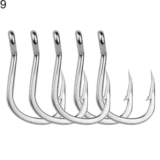 5/10Pcs Stainless Steel Fish Hook Jig Big Fishing Bait Holder Tackle Tool