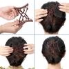 Magic Hair Claws Tuck Comb Updo Elastic Hair Clip Stretchy Knotted Double Comb Elastic Hair Combs Ponytail Holder Barrettes
