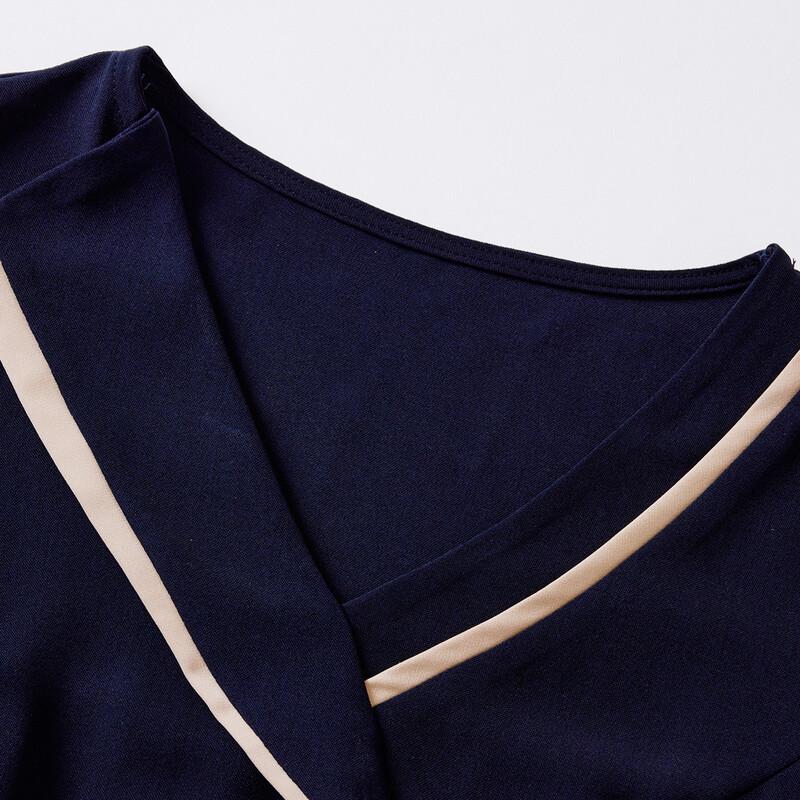 Past Women's Short Sleeve Chinese Style A-Line Dress