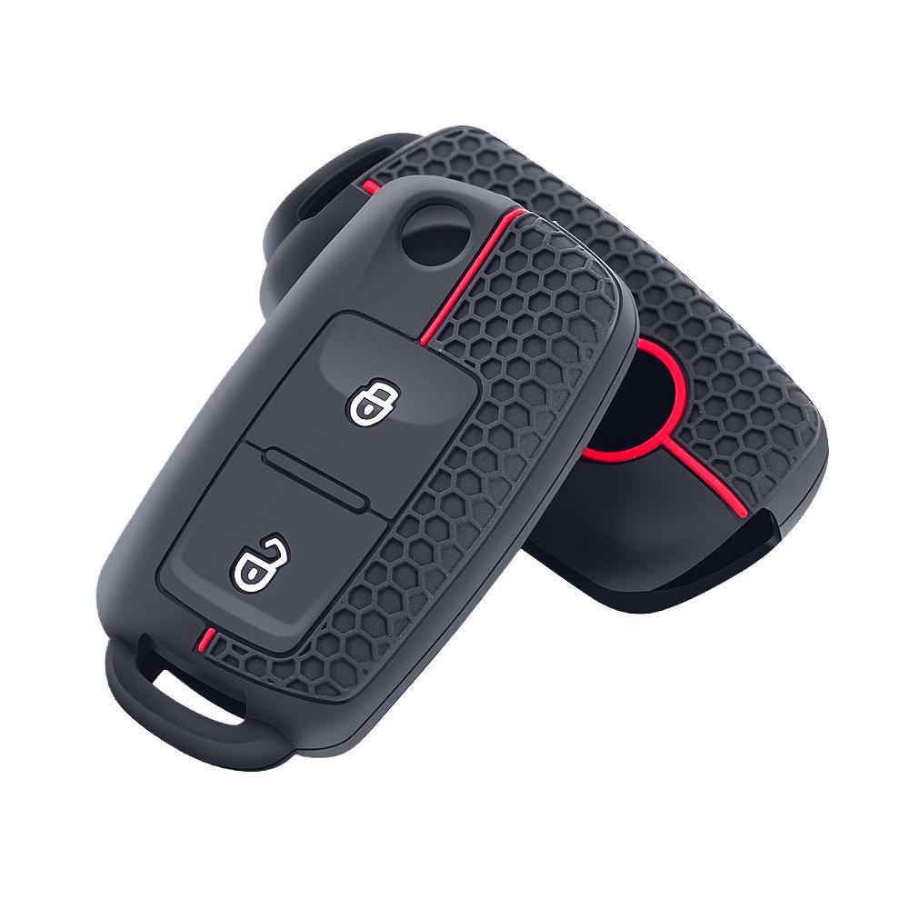 Silicone 2 Button Remote Car Key Shell Fob Case Key Box For Volkswagen Polo Passat B5 Golf 4 5 6 Mk5 Mk6 Eos Bora Beetle Tsi