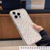 INS cute floral apple 15 mobile phone case iphone14promax transparent soft rubber 13/12/11 anti-drop xr