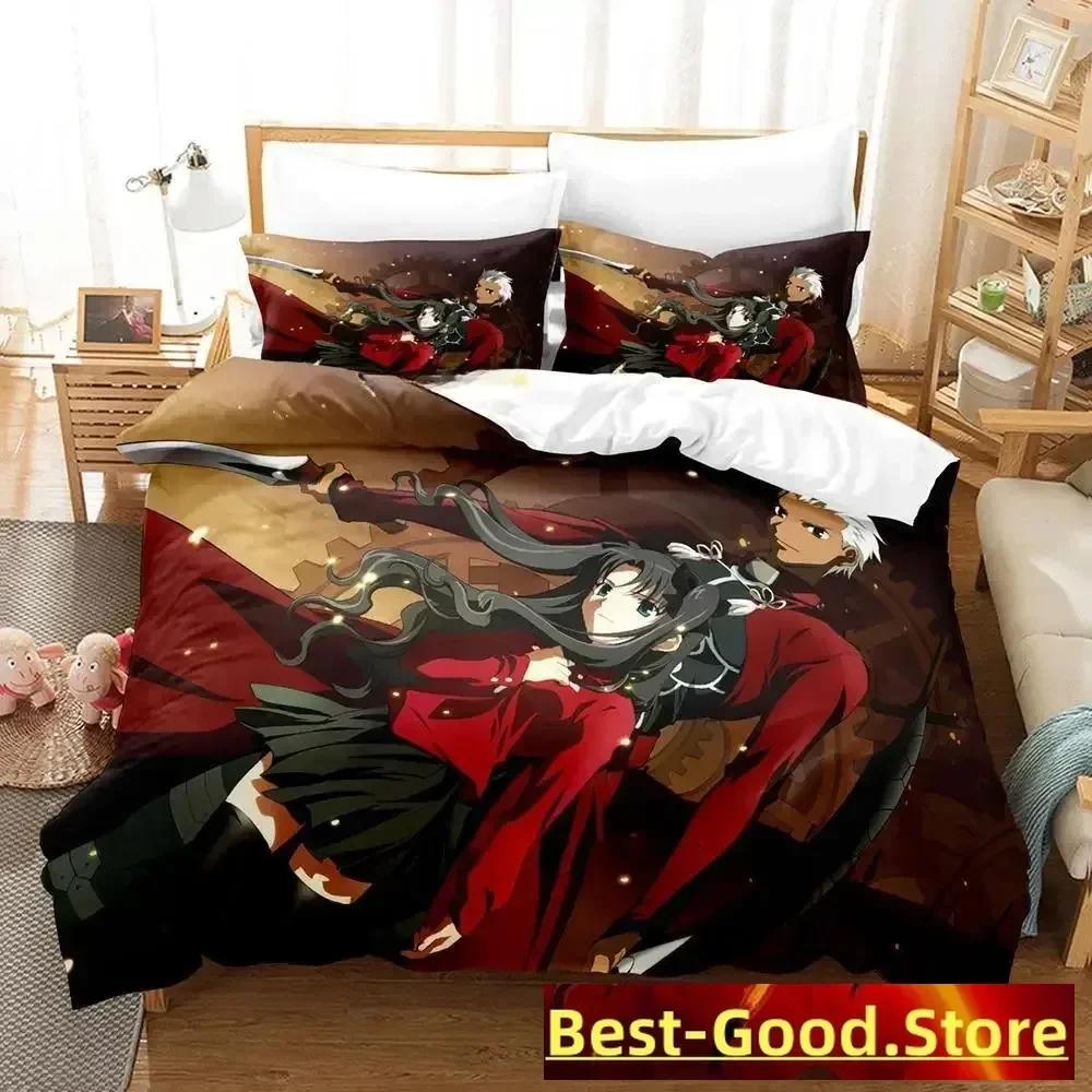3D Print Anime FateStay Night Unlimited Blade Works Bed Set Duvet Cover Pillowcase Bedding Set Bed Linen Sheet Quilt Cover Full