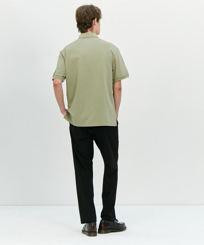 BASIC HOUSE Tr Spandex Loose Tapered Hidden Banding Slacks Lzpt3102