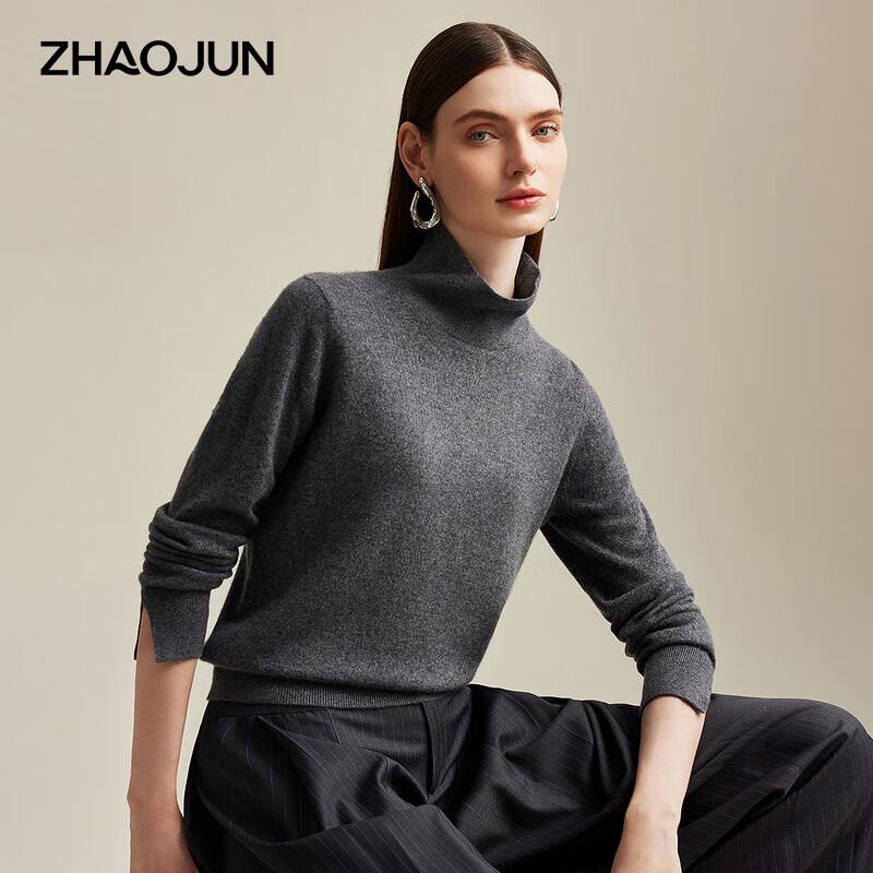 Zhaojun Women's High-Neck Cashmere Pullover Sweater