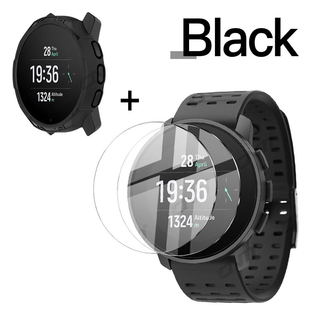 Case + Tempered Glass for Suunto 9 Peak / Pro 9H Premium Screen Protector & Bumper Protective Cover for Suunto 9 Peak Accessoroy