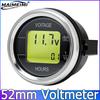 DC 12V 24V Car Voltage Gauge 52MM Hour Meter LED Digital Display 12V 24V Waterproof Voltmeter Round Voltage Meter Volt Detector
