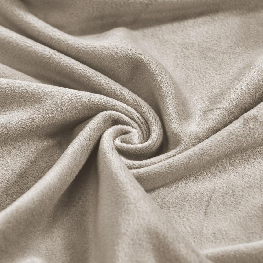 Kühle Beige Samt Elastische Ohrensesselbezug [22E12]