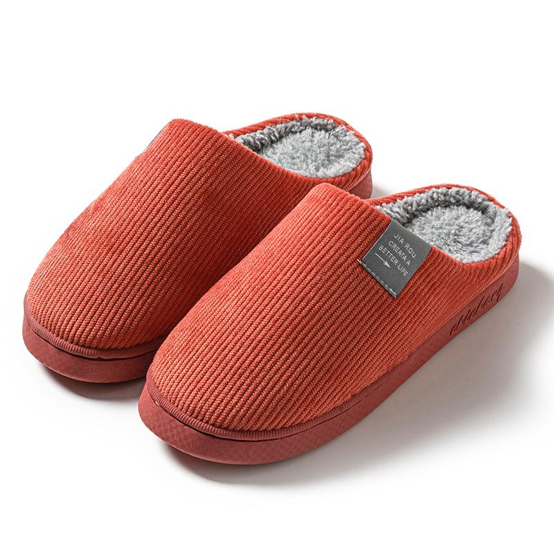 Thickened Cotton Anti-slip and Warm Indoor Shoes and Slippers