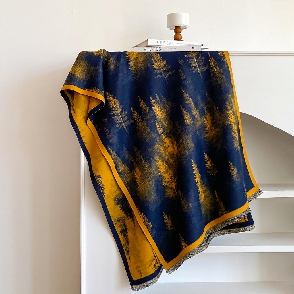  New Luxury Design Winter Two-Sided Cashmere Print Scarves High Quality Women Thicken Wrap Shawl Ladies Brand Pashmina Scarf