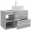 Bathroom Furniture Set 2 pcs Grey Sonoma Particleboard