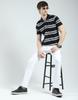 MONTE CARLO Men's Regular Fit Striped Half Sleeve Polo T-Shirt