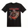 Black Phone and Never Talk To Strangers Horror Movie Pattern T-Shirt Vintage 80s Inspired Design Regular Crew Neck Top Fashion