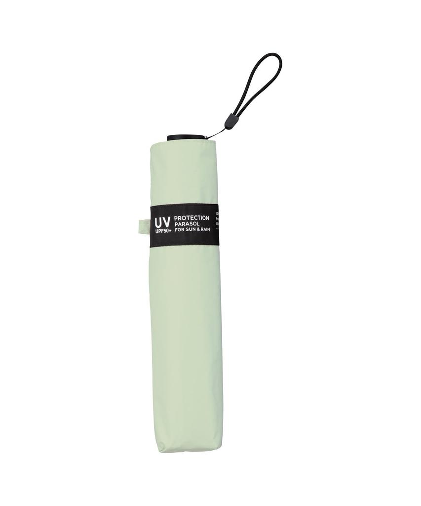 Airlight Large Parasol Pistachio Light Blocking UV Cut Heat Shielding Suitable for Sunny and Rainy Folding 59cm Rib Lightweight 2025Wpc. 100% /