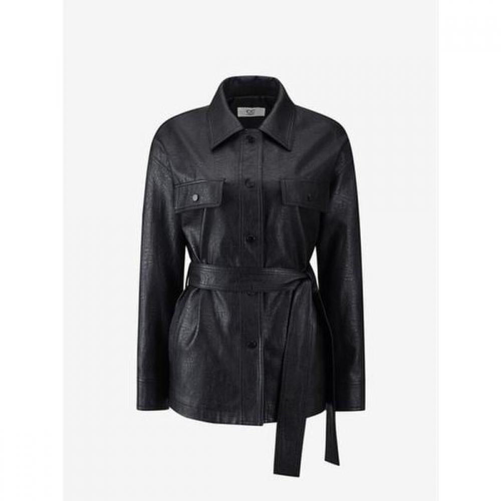 Cc Collect. Belted Leather Jacket C263psf151