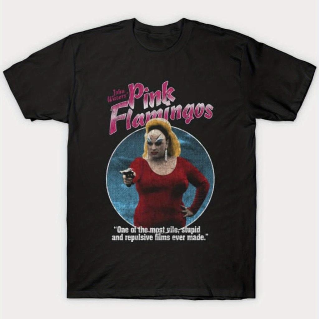 John Waters Pink Flamingos Classic Movie TShirt Sacred Cult Design Featuring He Most Expensive Movie in History