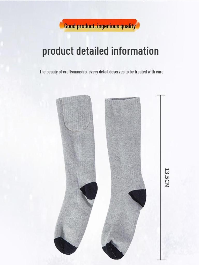 Smart Electric Heated Socks for Skiing and Warmth – Cotton Heating Socks