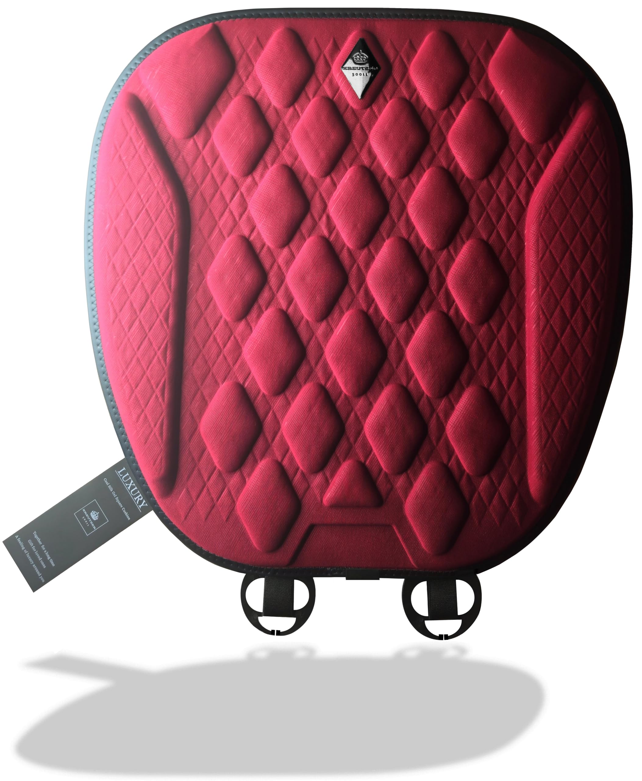 

Гелевая подушка для сиденья автомобиля, подушка для квадратного кресла из прохладного шелка, офисное игровое тонкое фиксированное кольцо в комплекте [KREUTZER30011] (красный) красный