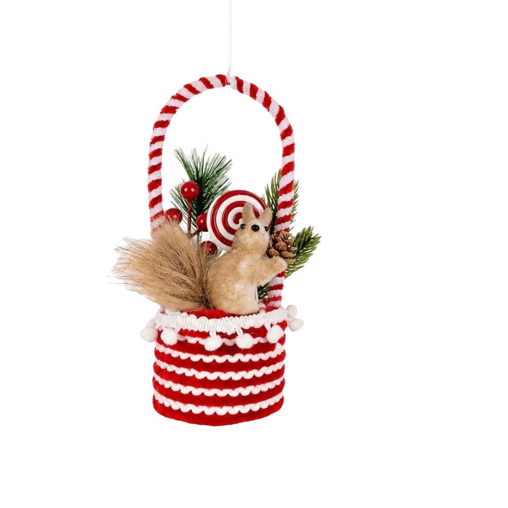 Party Atmosphere Christmas Candy Basket Hanging Design Christmas Tree Pendant Desktop Display