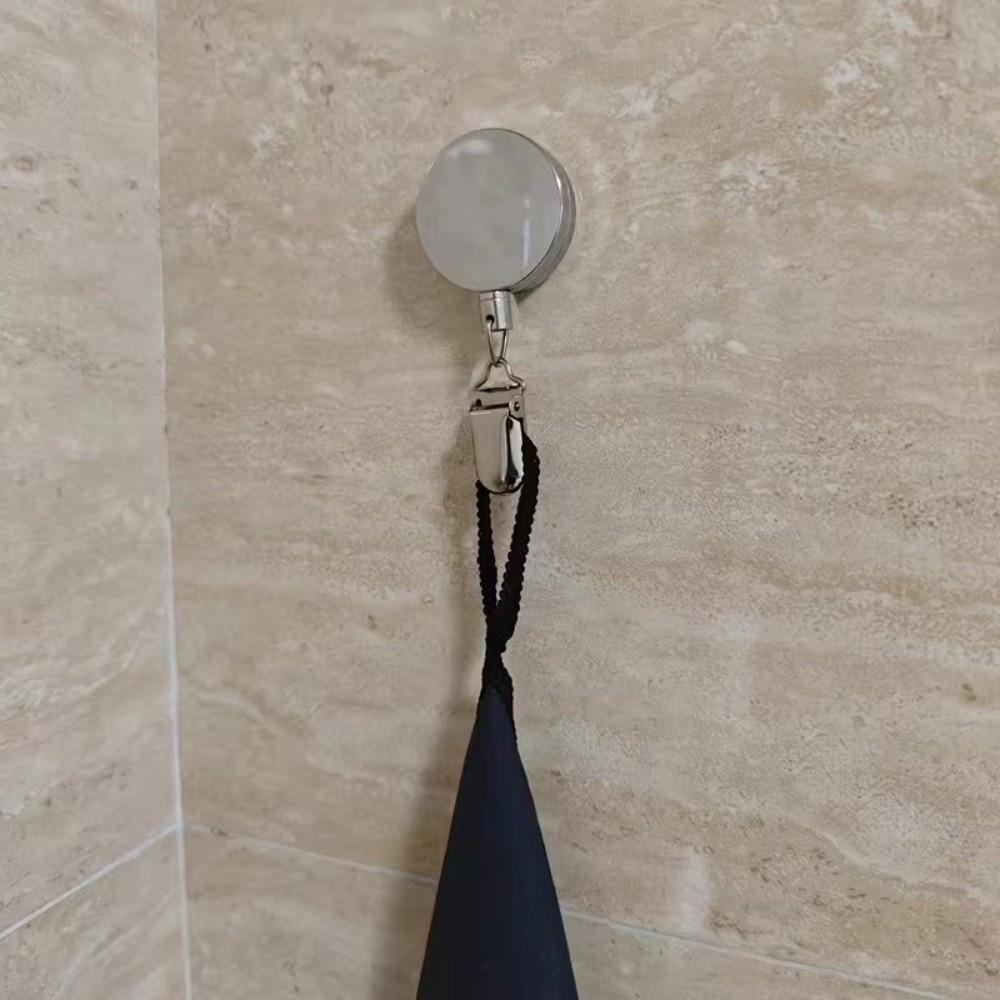 2PCS Automatic Retractable Towel Holder Self-Adhesive Work Card Holder ID Lanyard  Name Tag Display